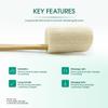 Natural Loofah Bath Brush with Long Wood Handle Exfoliating Dry Skin Shower Body Scrubber Spa Massager view 4