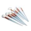 XZEN 10 Pcs Makeup Brush Kit Spiral Shape Handle Portable Makeup Brushes Eyeshadow Brush Foundation Brush (Transparent blue) view 1