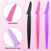 Boao 60 Pieces Eyebrow Razor Shaver Dermaplaning Tool Hair Shavers for Women and Man Face Microblades Shaper Trimmer with Precision Cover Skincare Party Favors view 2