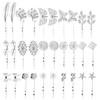 inSowni 30 Pack/15 Pairs Silver Retro Vintage Metal Bobby Pins Hair Clips Barrettes Accessories Leaf Bow Flower Butterfly for Women Girls view 1
