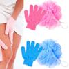 2 Pc Shower Bath Glove Ball Wash Skin Spa Massage Scrub Loofah Body Scrubber New view 3