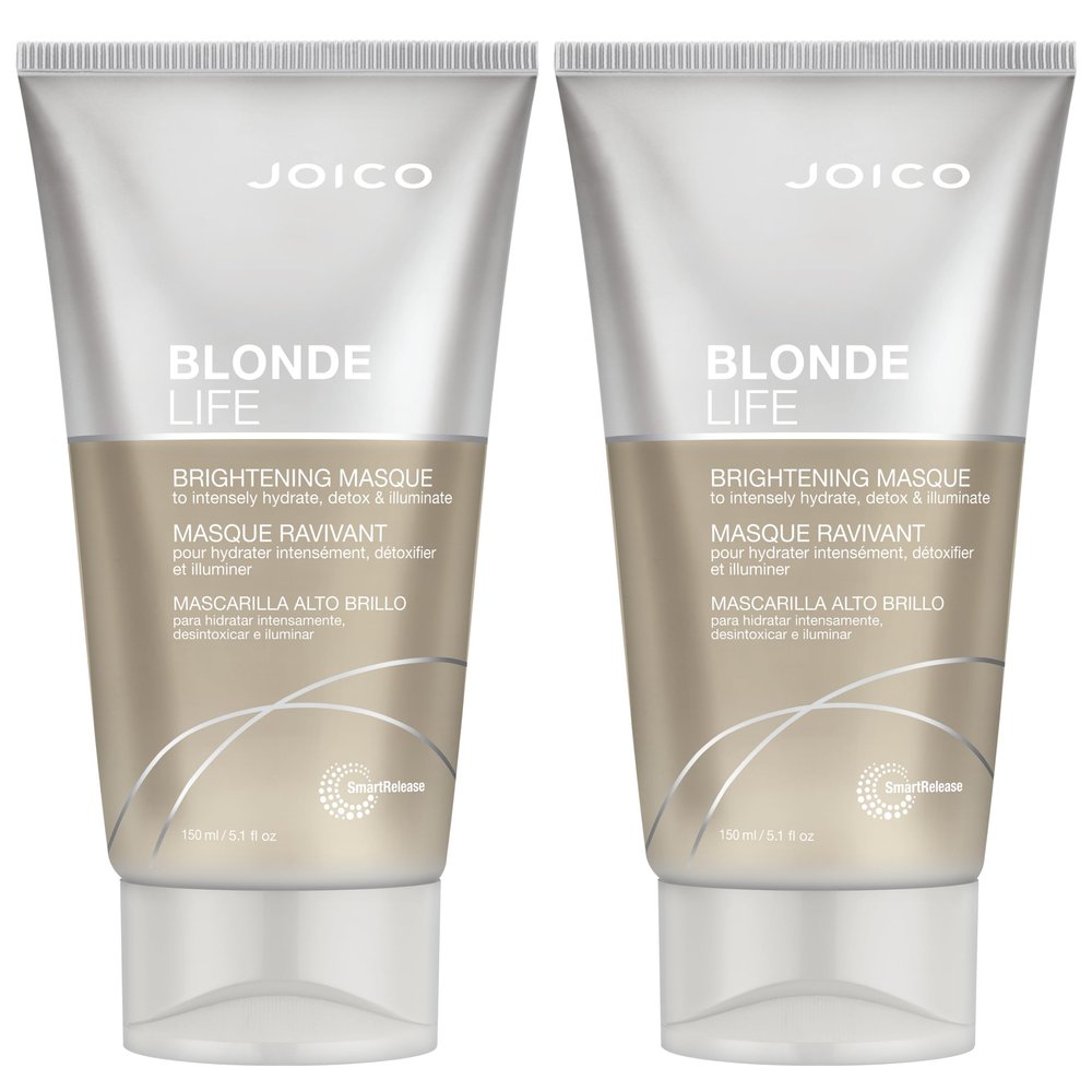 Blonde Life Brightening Masque | For Blonde Hair | Instant Hydration | Neutralize Chlorine & Detoxify Hair | Add Softness & Smoothness | Sulfate Free | With Monoi & Tamanu Oil | 5.1 Ounce (Pack of 2)