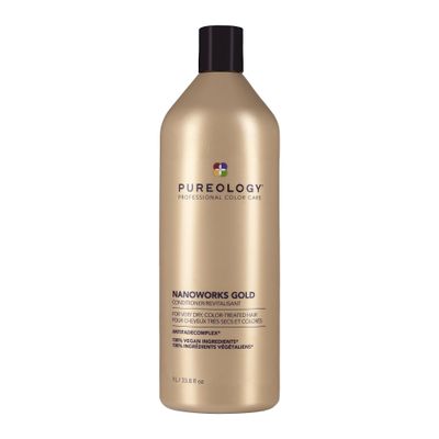 Pureology Nanoworks Gold Conditioner | For Very Dry, Color-Treated Hair | Restores & Strengthens Hair | Sulfate-Free | Vegan | Updated Packaging | 33.8 Fl. Oz. |