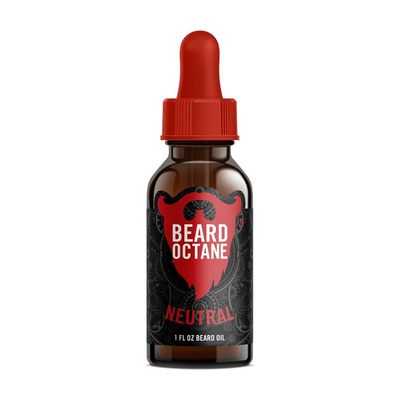 Beard Octane: Neutral - Natural Beard Oil w/Argan Oil - 1 Oz - Promotes Healthy Softer Beards - Made in USA - Premium Handcrafted Beard Care