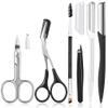 Eyebrow Trimmer Kit, 6 in 1 Eyebrow Scissors, Tweezer, Eyebrow Razor, Shaping Scissors & Brush for Women view 1