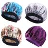 4PCS Sleep Cap Night Satin Bonnet Wide Elastic Band Soft Hat Hair Loss Chemo Caps Sleeping Head Cover Silky Turban Shower Bath Hats view 1