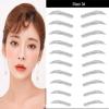 Aimeely Women Waterproof 6D Natural Tattoo Eyebrow Stickers Long Lasting False Eyebrows Black 3# view 1