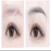 Aimeely Women Waterproof 6D Natural Tattoo Eyebrow Stickers Long Lasting False Eyebrows Black 3# view 2