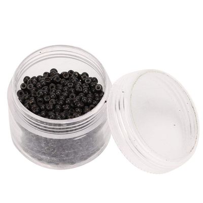 1000pcs Silicone Hair Extension Links Beads, Lined Micro Rings Hair Extension Tool for Professional Hair Styling(3mm x 2mm)(Dark Brown)