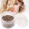 1000pcs Silicone Beads For Hair, Silicone Lined Micro Rings Hair Extension Links Beads Hair Extension Tool (3mm x 2mm)(Light Brown) view 2