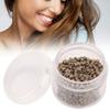 1000pcs Silicone Beads For Hair, Silicone Lined Micro Rings Hair Extension Links Beads Hair Extension Tool (3mm x 2mm)(Light Brown) view 3