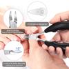 15 Pieces Ingrown Toenail Tools Stainless Steel Foot Nail Tools, Toenail File and Lifter, Nail Clipper, Cuticle Cutters, Cuticle Pusher and Manicure Pedicure Tools for Ingrown and Thick Nail (Black) view 3
