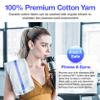 60 Premium Salon Towels  100% Cotton 16 x 27 Inches  Absorbent Hand Towels for Gym, Beauty Spa, Barber or Hair and Nail Care  Bulk Wholesale Package for Hotels  Durable and Soft - Blue Stripe view 4
