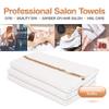 60 Premium Salon Towels  100% Cotton 16 x 27 Inches  Absorbent Hand Towels for Gym, Beauty Spa, Barber or Hair and Nail Care  Bulk Wholesale Package for Hotels  Durable and Soft - Brown Stripe view 2