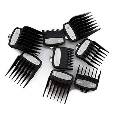8pcs/set Hair Clipper Guide Accurate Limit Comb Multi Size Barber black