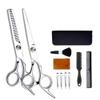 10 Pcs Hair Scissors Set Stainless Steel Hair Thinning Scissors Hair Cutting Scissors For Women Men Kids Pets Family Use Scissors Professional Barber Salon Home Shear Sets Silver view 1