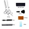 10 Pcs Hair Scissors Set Stainless Steel Hair Thinning Scissors Hair Cutting Scissors For Women Men Kids Pets Family Use Scissors Professional Barber Salon Home Shear Sets Silver view 3