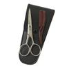 Healifty Stainless Steel Eyebrow Scissors Set Brow Trimmer Kit Scissors Beard Trimming Portable for Men view 2