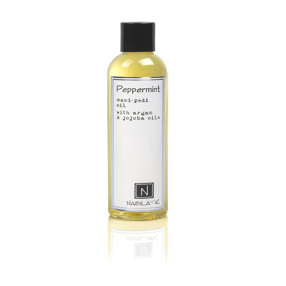 Nabila K, Peppermint Mani-Pedi Oil with Argan & Jojoba Oils, 9 oz