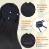 Fashion Icon Long Straight Drawstring Ponytail 30 Inch Synthetic Clip in Ponytail Extension for Women (1B#170g) view 3
