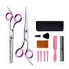 10 Pcs Hair Scissors Set Stainless Steel Hair Thinning Scissors Hair Cutting Scissors For Women Men Kids Pets Family Use Scissors Professional Barber Salon Home Shear Sets Pink view 1
