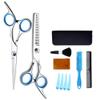 10 Pcs Hair Scissors Set Stainless Steel Hair Thinning Scissors Hair Cutting Scissors For Women Men Kids Pets Family Use Scissors Professional Barber Salon Home Shear Sets blue view 1