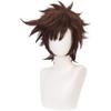 Shqncoh Anime Joseph Joestar Wigs Brown Short Curly Party Hair Halloween Cosplay Props Accessory view 1