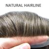 LYRICAL HAIR Toupee for Men Hair System Replacement Full French Swiss Lace Mens Toupee Hairpiece Natural Hair Piece Unit Wig for Men 8"X10" #4R-120% Medium Light to Medium Density view 3