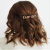 2PCS French Design Hair Barrette Tortoise Shell Celluloid Rectangle Hair Clips for Women view 2