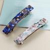 2PCS French Design Hair Barrette Tortoise Shell Celluloid Rectangle Hair Clips for Women view 3