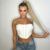 YIBANG 30inch Long Straight Drawstring Ponytail Synthetic High Puff Ponytail Hair Pieces With Comb Clip in Straight Ombre Blond in Hair Extensions Smooth &Soft(MT27/613) view 1