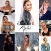 YIBANG 30inch Long Straight Drawstring Ponytail Synthetic High Puff Ponytail Hair Pieces With Comb Clip in Straight Ombre Blond in Hair Extensions Smooth &Soft(MT27/613) view 2
