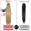 YIBANG 30inch Long Straight Drawstring Ponytail Synthetic High Puff Ponytail Hair Pieces With Comb Clip in Straight Ombre Blond in Hair Extensions Smooth &Soft(MT27/613) view 3