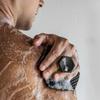 TOOLETRIES Body Scrubber & Hook - Premium Silicone Scrub for Cleaning, Exfoliating and Invigorating Your Skin - Shower Accessories - Durable & Long Lasting Body Wash Scrubber for Men - Charcol view 2