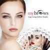 Godefroy MyBrows Long Lasting Eyebrow Transfers, Low Arch, Light Brown, 12-Pairs of Brows view 2