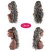 CINHOO 24 Inch Long Body Wavy Gray Drawstring Ponytail Extension for Black Women Clip in Ponytail Hair Extension Synthetic Curly Wavy Pony Tail Hairpiece for Women (24inch, Gray) view 3