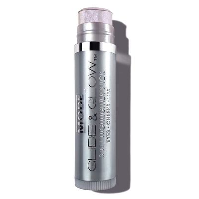 MODE Glide & Glow 3 in 1 Highlighter Creamy Makeup Stick, Long Wear Glowing Radiance for Eyes, Cheeks, Lips with Nourishing Natural Skincare, Vegan  REBEL MOON  Iridescent Mother of Pearl, 0.15 oz