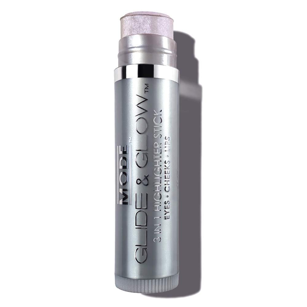 MODE Glide & Glow 3 in 1 Highlighter Creamy Makeup Stick, Long Wear Glowing Radiance for Eyes, Cheeks, Lips with Nourishing Natural Skincare, Vegan REBEL MOON Iridescent Mother of Pearl, 0.15 oz