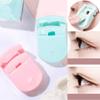 2 Pieces Mini Eyelash Curlers Portable Lash Curlers Travel Plastic Eyelash Curlers Eyelash Curlers With Replacement Pads Fits All Eye Shapes No Pinching Or Pulling(Pink, Green) view 3