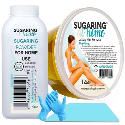 Sugaring Paste (HARD) for Coarse Hair on Brazilian Bikini + Drying Powder