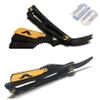 Gold and Black Shaving Razor Premium Quality Professional Barber and Personal Use Striaght Edge Folidng Razor view 1