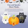 SpaLife Facial Mask Sheet Bundle - Pumpkin, Ghost, Bat - Halloween Character Mask Bundle - Face Masks for Skin Care - Moisturizing Sheet Face Masks - Skincare Pack for Women - Spa Beauty Masks view 2
