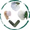 BeNat. Eco-Friendly, Reusable Facial Skin Care Accessories Bundle. Multi-Pack. (8) Reusable Facial Pads + (8) Natural Loofah + (1) Facial Cleaning Brush Bamboo Handle + (1) Jade Facial Massage Roller view 1
