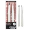 JAPONESQUE Pointed & Slant Tweezers Natural Shimmer Set, Precision Crafted, Hand Sharpened Tips for Shaping and Defining Brows view 1