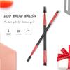 6 Pieces Duo Eyebrow Brush Angled Spoolie Brush Mini Eyelash for Tinting Angled Eyebrow, Fit for Gel and Cream(Rose Red) view 2