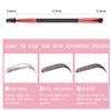 6 Pieces Duo Eyebrow Brush Angled Spoolie Brush Mini Eyelash for Tinting Angled Eyebrow, Fit for Gel and Cream(Rose Red) view 4