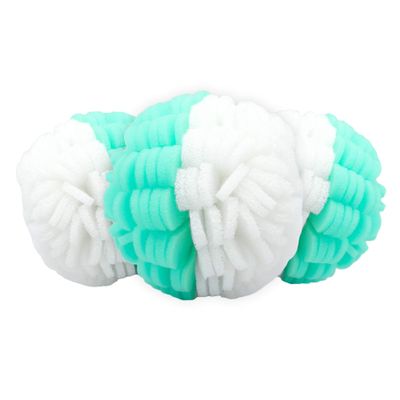 3-Pack Duo Body Buff - Foam Scrubber Loofah for Exfoliation & Cleansing - Removes Oil, Dirt, Impurities & Dead Skin - Sensitive, Dry, Oily or Combination Skin - Gentle to Clinical (Green/White)