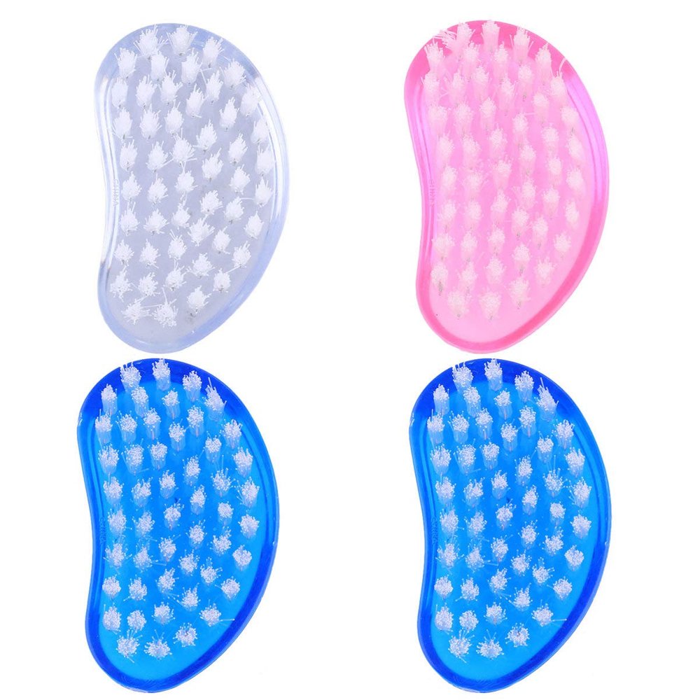 4Pcs Nail Brush Scrubbing Fingernail Cleaner Brush Hand Scrub Cleaning Brush Nail Art Tools for Foot Nail Feet Toenail (Random Color)