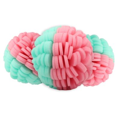 3-Pack Duo Body Buff - Foam Scrubber Loofah for Exfoliation & Cleansing - Removes Oil, Dirt, Impurities & Dead Skin - Sensitive, Dry, Oily or Combination Skin - Gentle to Clinical (Green/Pink)
