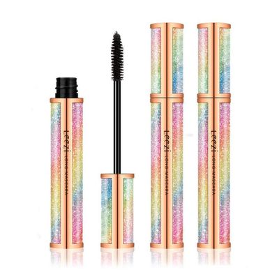 4D Silk Fiber Eyelash Mascara Waterproof - Thick Long Lasting Smudge-Proof Natural 4D Fiber Mascara, Curling Lashes Lengthening, All Day Exquisitely, Extra Long (Pack of 2)